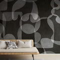 Overlap, Dark Mural Wallpaper - room preview 02