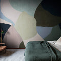 Abstract Fields, Pink & Blue Mural Wallpaper - room preview 02