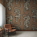 Ink Tiger, Rust Mural Wallpaper - room preview 02