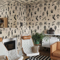 Symbolic Tales, Black Mural Wallpaper - room preview 02