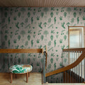 Symbolic Tales, Green Mural Wallpaper - room preview 02