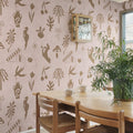 Symbolic Tales, Pink Mural Wallpaper - room preview 02