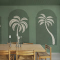 Palm Arches, Green Mural Wallpaper - room preview 02