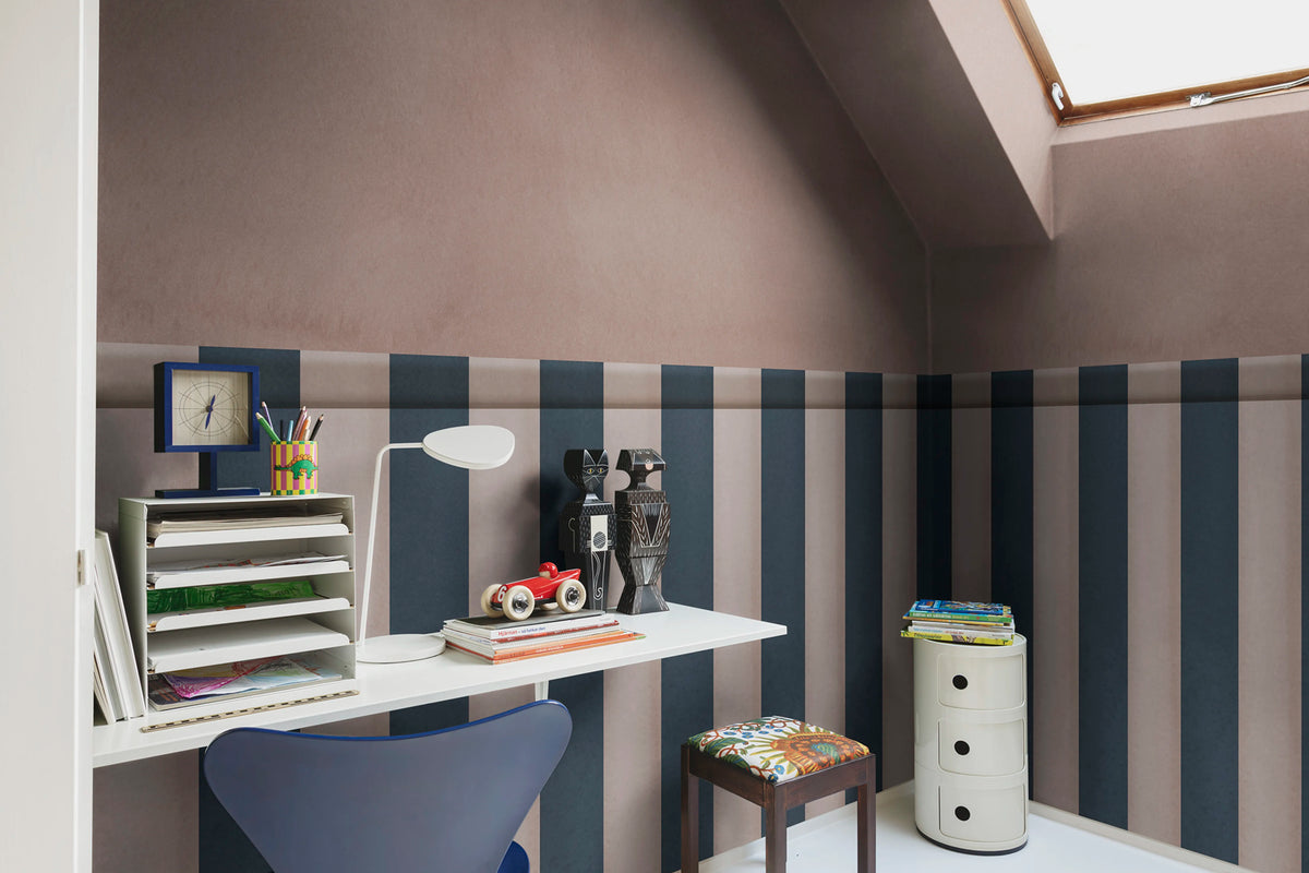 Striped Panel, Pink Mural Wallpaper - room preview 02