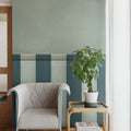 Striped Panel, Green Mural Wallpaper - room preview 02