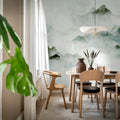 Serene Mountains, Green Mural Wallpaper - room preview 02