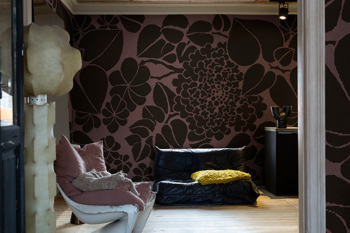 Susan, Pink Mural Wallpaper - room preview 02