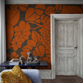 Susan, Orange Mural Wallpaper - room preview 02