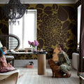 Susan, Brown Mural Wallpaper - room preview 02