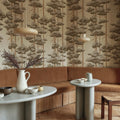 Highland Pines, Brown Mural Wallpaper - room preview 02
