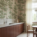 Highland Pines, Light Green Mural Wallpaper - room preview 02