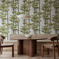 Highland Pines, Blue Mural Wallpaper - room preview 02