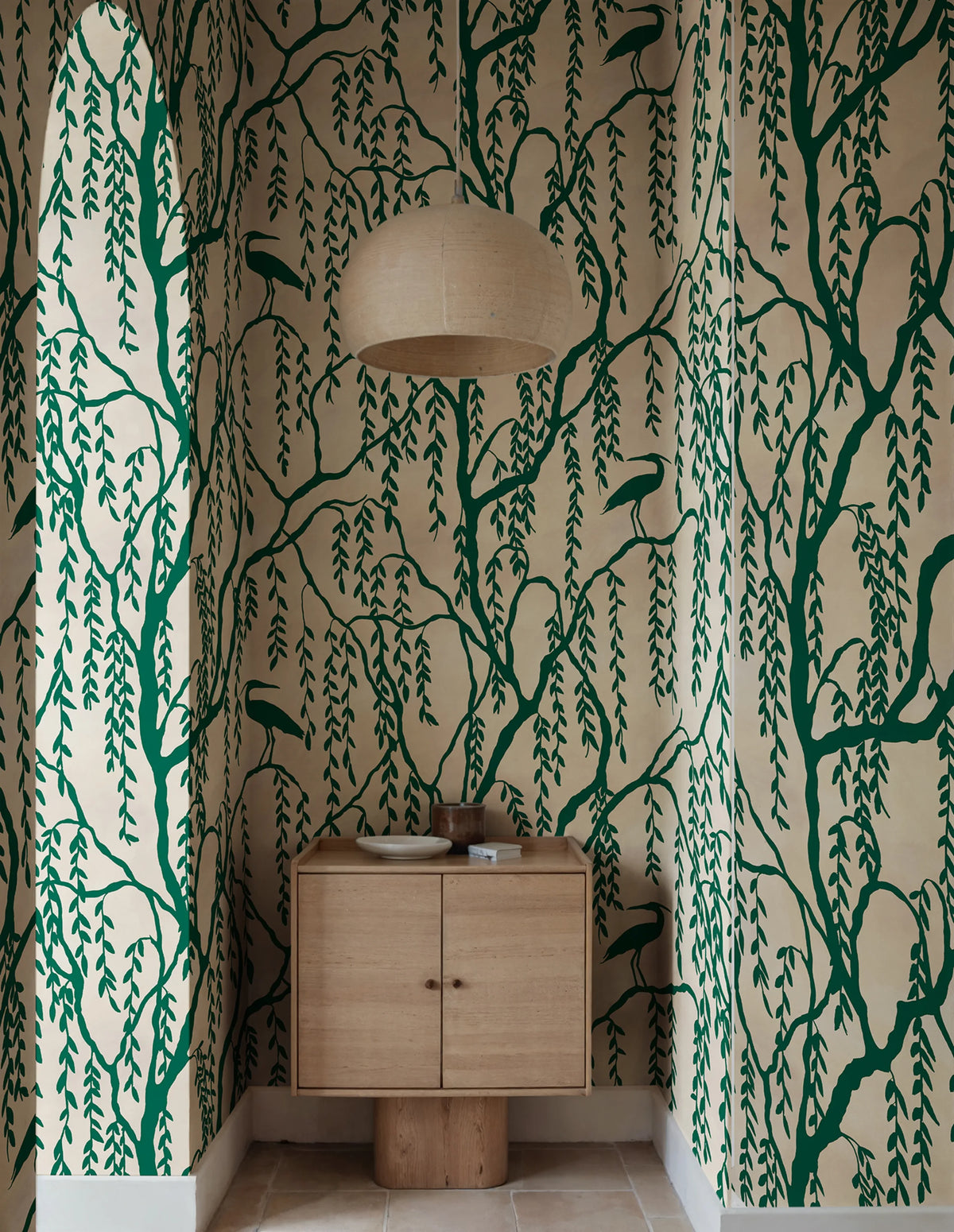 Droptree, Peach Mural Wallpaper - room preview 02