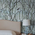Droptree, Blue Mural Wallpaper - room preview 02