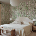 Droptree, Beige Mural Wallpaper - room preview 02