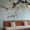 Blush of Spring, Blue Mural Wallpaper - room preview 02