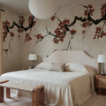 Blush of Spring, Burgundy Mural Wallpaper - room preview 02