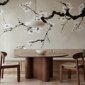 Blush of Spring, White Mural Wallpaper - room preview 02