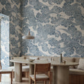 Kumo, Blue Mural Wallpaper - room preview 02