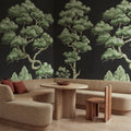 Poetic Trees, Black Mural Wallpaper - room preview 02