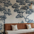 Poetic Trees, Blue Mural Wallpaper - room preview 02