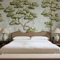 Forest Poem, Light Blue Mural Wallpaper - room preview 02