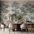Forest Poem, Blue Mural Wallpaper - room preview 02