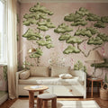 Forest Poem, Pink Mural Wallpaper - room preview 02