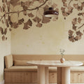 Maidenhair Tree, Brown Mural Wallpaper - room preview 02