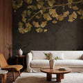 Maidenhair Tree, Black Mural Wallpaper - room preview 02