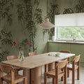 Bambusa, Green Mural Wallpaper - room preview 02