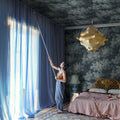 Vintage Foliage, Dark Blue Mural Wallpaper - room preview 02