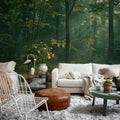 Sunrise Forest, Dawn Mural Wallpaper - room preview 02