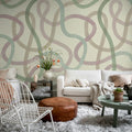 Serpentine, Pastel Mural Wallpaper - room preview 02