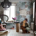Sol Rosa, Blue Mural Wallpaper - room preview 02