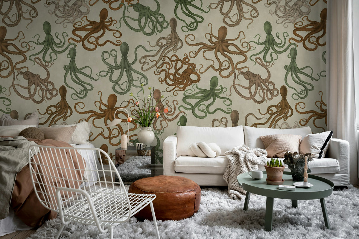 Octopus, Multi Mural Wallpaper - room preview 02