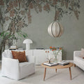 Wisteria Garden, Gray Mural Wallpaper - room preview 02
