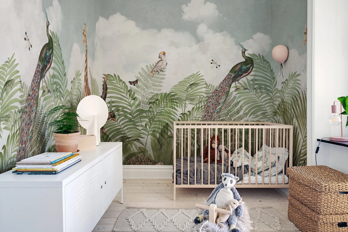 Wild Haven, Green Mural Wallpaper - room preview 02
