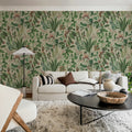 Tropical Harmony, Green Mural Wallpaper - room preview 02