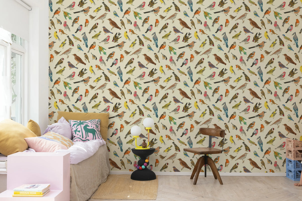 Birdsong Bliss, Multi Mural Wallpaper - room preview 02