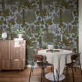 Wild Tropics, Light Blue Mural Wallpaper - room preview 02
