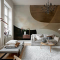 Soft Geometry, Neutral Mural Wallpaper - room preview 02