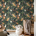 Fabled Forest, Noir Mural Wallpaper - room preview 02
