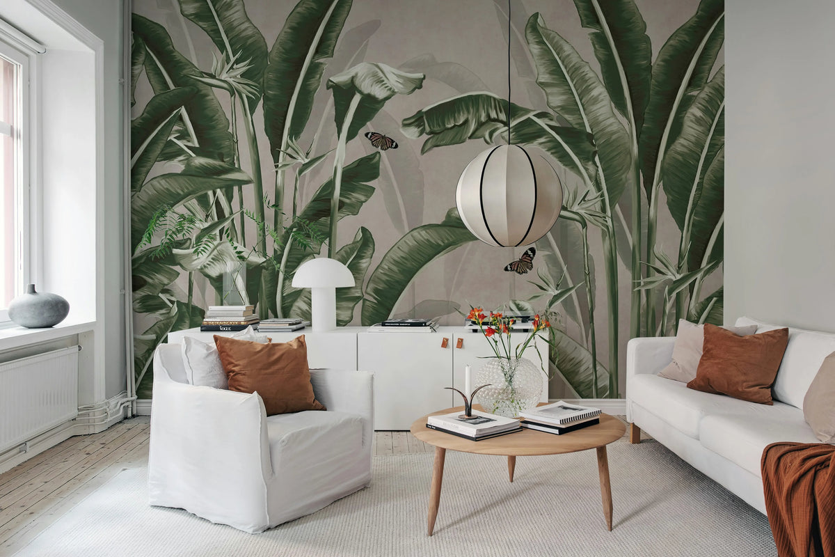 Tropical Butterflies, Day Mural Wallpaper - room preview 02