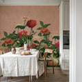 Vintage Meadow, Pink Mural Wallpaper - room preview 02