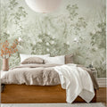 Tropical Bush, Beige Mural Wallpaper - room preview 02