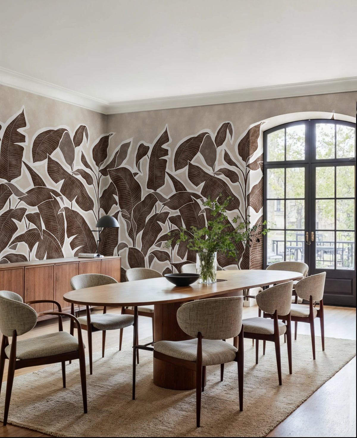 Tropical Breeze, Brown Mural Wallpaper - room preview 02