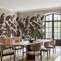 Tropical Breeze, Brown Mural Wallpaper - room preview 02
