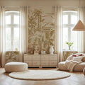Palm Oasis, Yellow Mural Wallpaper - room preview 02