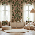 Tropical Rhythm, Pink Mural Wallpaper - room preview 02